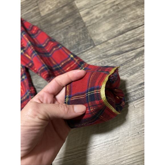 Brooks Brothers Red Fleece Women’s Flannel Sz 8 Shirt Plaid Ruffle Top Blouse - Picture 2 of 6